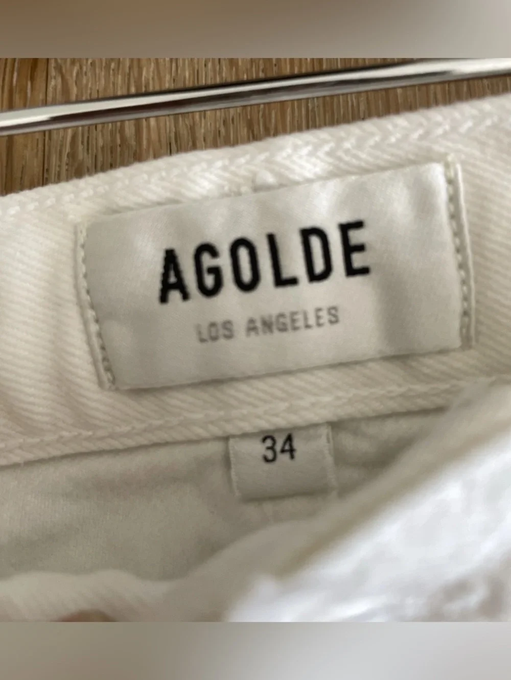 Agolde Parker White Jean Shorts Womens Size 34 Dough New w/ tags